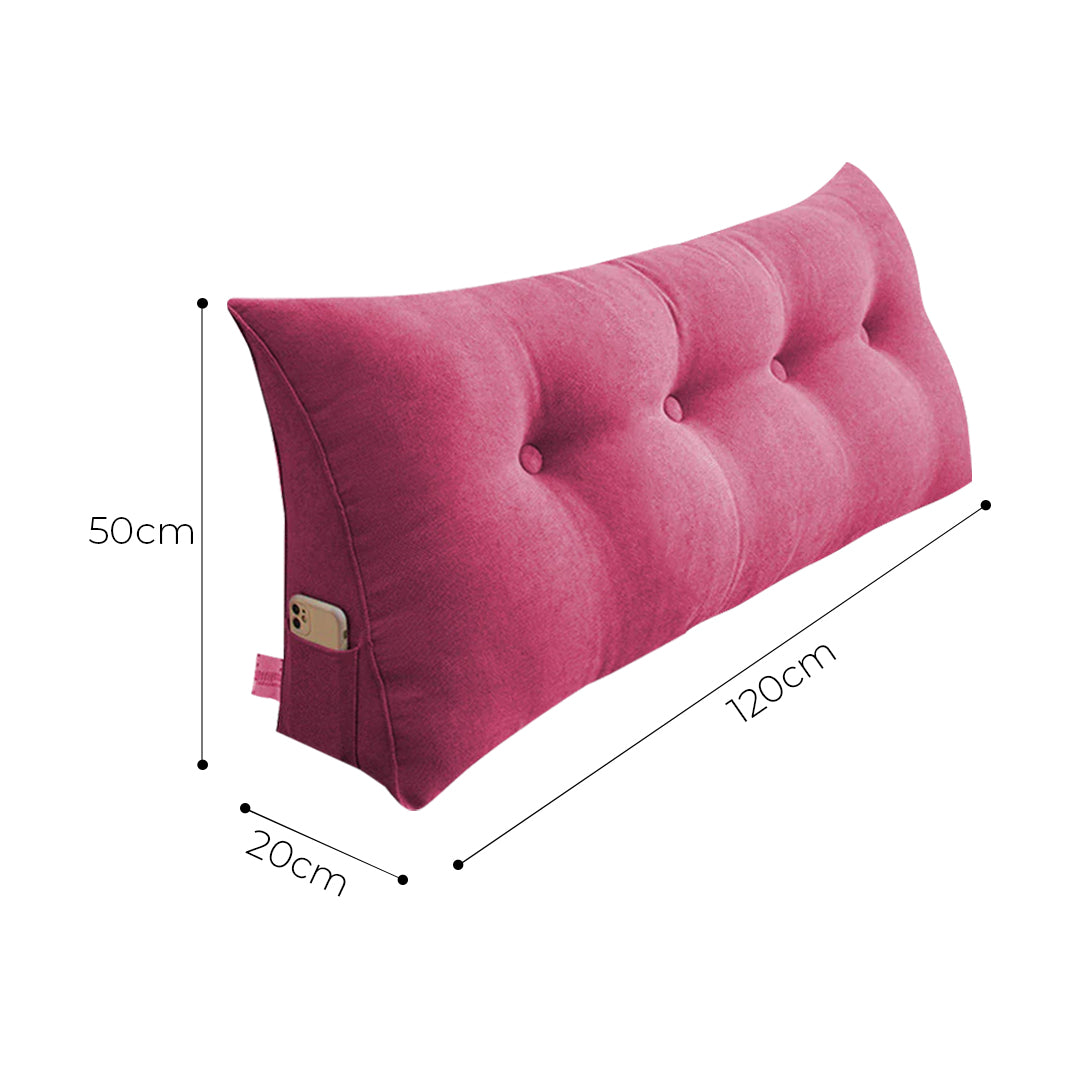 SOGA 120cm Crabapple Red Wedge Bed Cushion