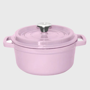 Cast Iron Ceramic Casserole 5L Pink 26cm