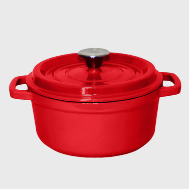 Cast Iron Porcelain Casserole 2.7L Red 22cm