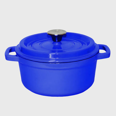 Cast Iron Porcelain Casserole 3.6L Blue 24cm