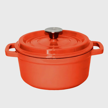 Cast Iron Porcelain Casserole 3.6L Orange 24cm