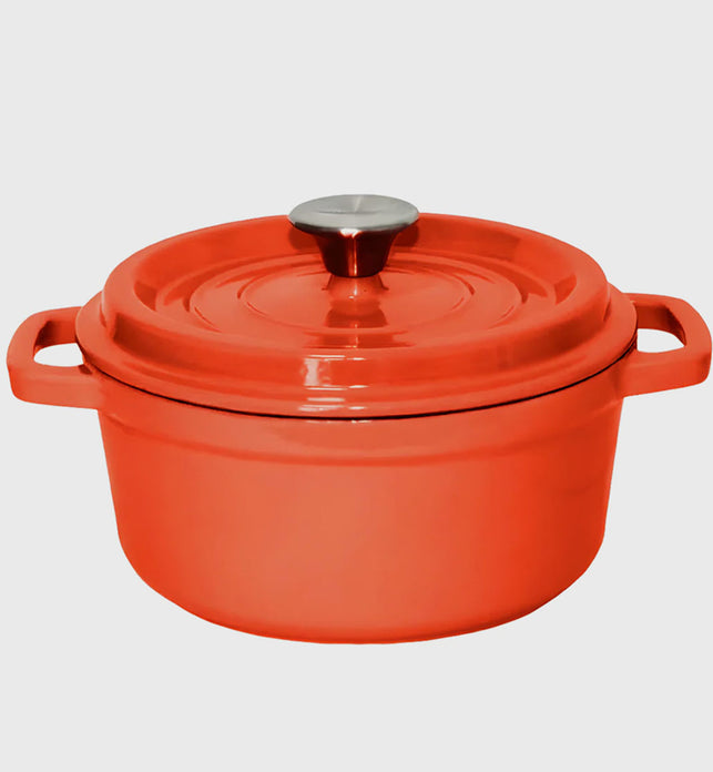 Cast Iron Porcelain Casserole 3.6L Orange 24cm