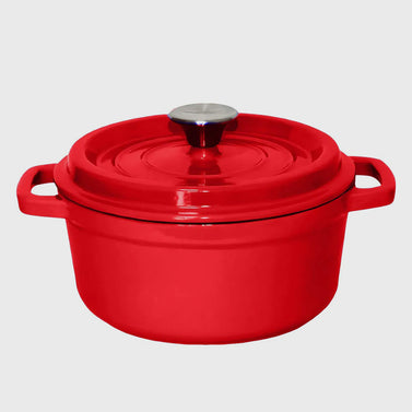 Cast Iron Porcelain Casserole 3.6L Red 24cm
