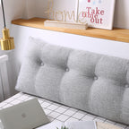 SOGA 150cm Silver Wedge Bed Cushion