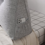 SOGA 150cm Silver Wedge Bed Cushion